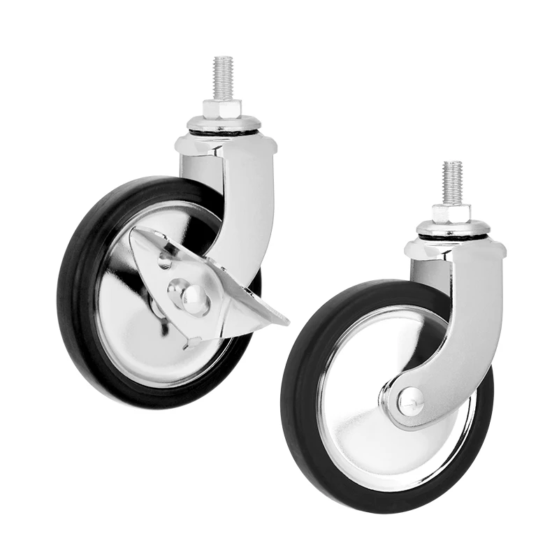 Restaurant Trolley Cart Caster Wheels 3 Inch 75 mm Dining Cart Wheel Furniture Castor Multiple Surfaces Processes Choose