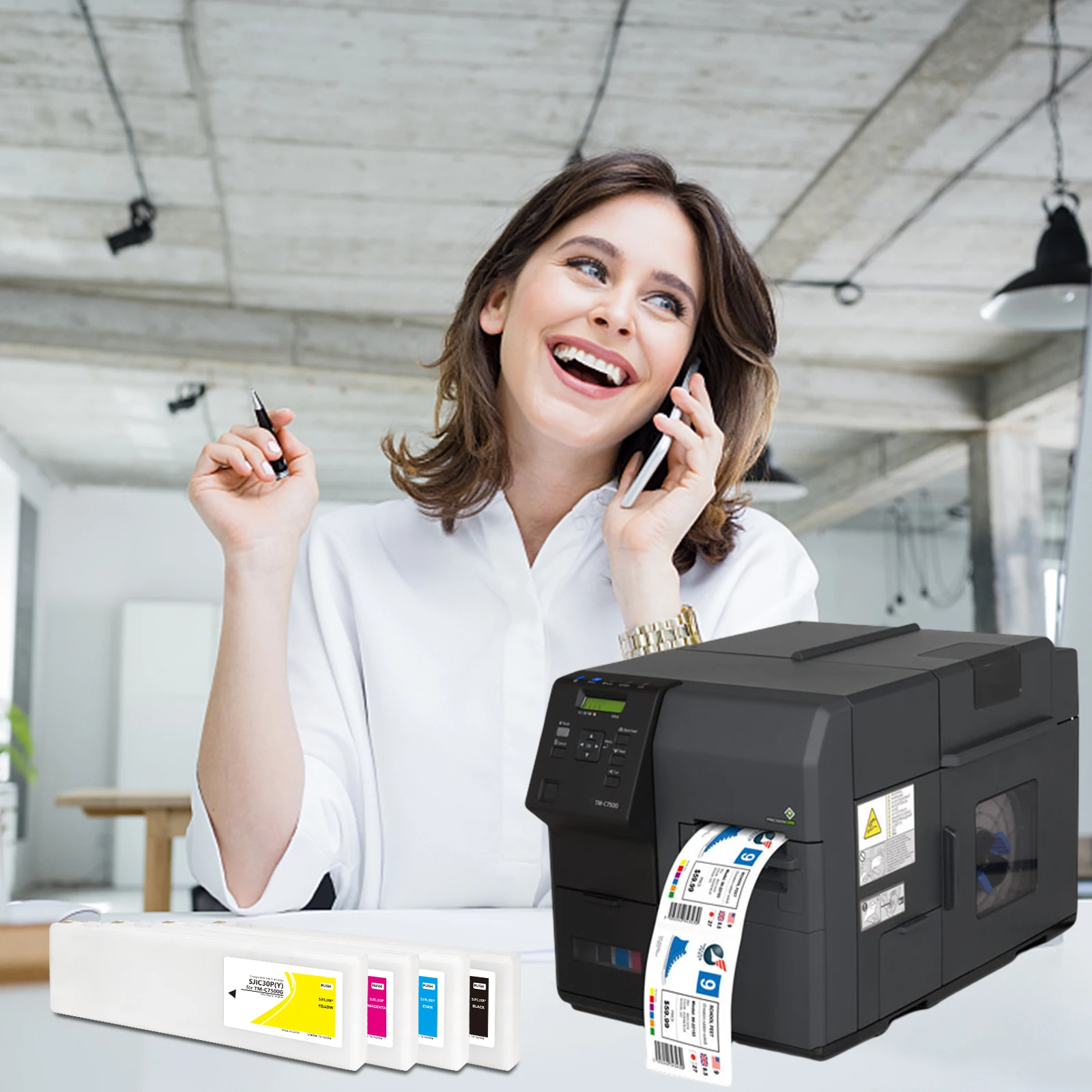 Картриджи для TM-C7500 принтера Epson TM-C7500G TMC7500G C7500 C7500G Winnerjet SJIC30P SJIC32P 30P 32P