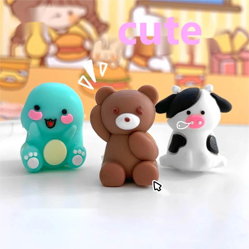 Manufacturer Custom Soft PVC Pen Cap 3D Cartoon Silicone Animals Pencil Cap Cover Ornament Cartoon Pencil Toppers