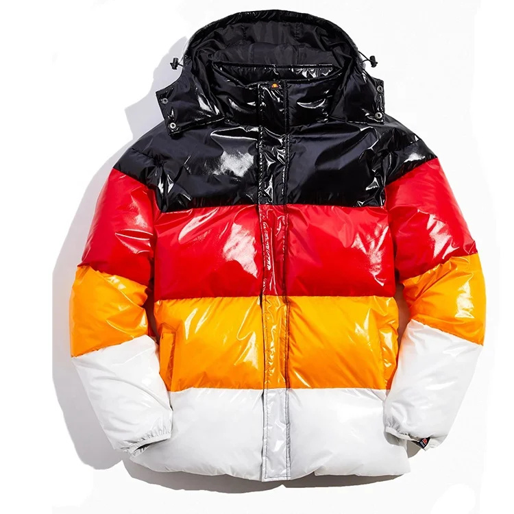 New arrival custom men puffer white duck down jacket coat winter windproof waterproof hooded warm puffer jacket
