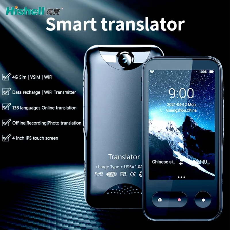  Support 138 Languages Wireless Portable Simultaneous Interpretation Language Translation Device Voice