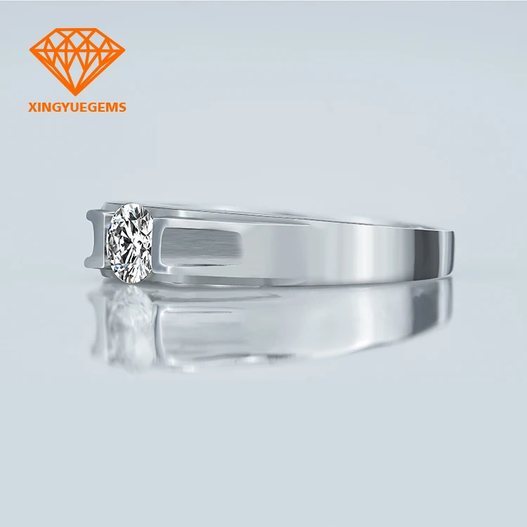 
Trendy gemstone jewelry PT950 Platinum planted 0.5 ct VVS quality moissanite rings for wedding 