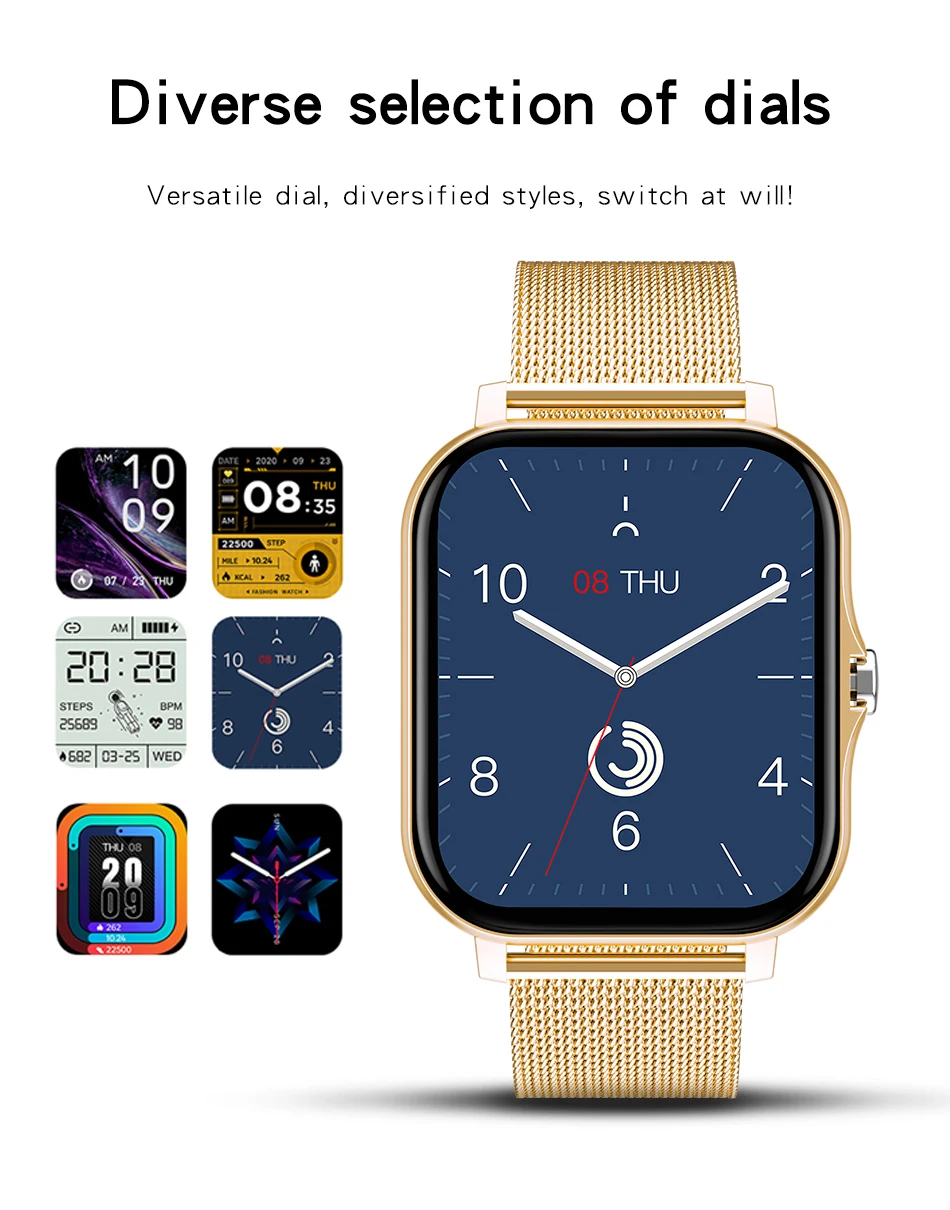 Hot Selling Factory smartwatch fitness Direct Waterproof BT Call Smart Watch watches Big Screen men manufacturer custom logo sdk