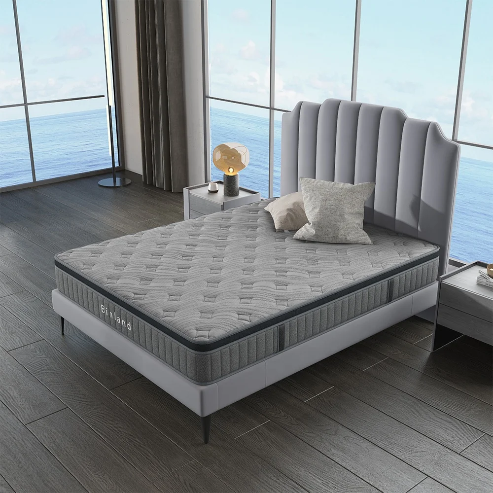 11 дюймов OEM матрас Queen Size Euro Top гелевая пена с эффектом памяти 5 зон карманная катушка инфракрасный пенопластом