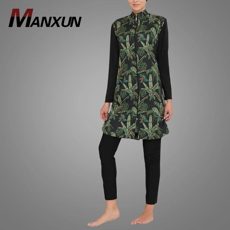 Modest Muslim Swimwear Women Long Sleeves Sport Swimsuit Islamic swimming Wear