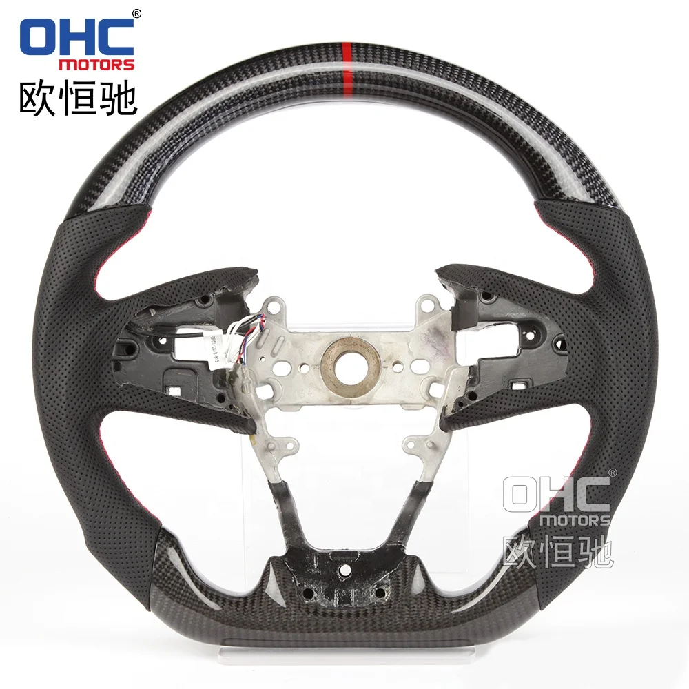 Factory Price Sport Carbon Fiber Steering Wheel For 2016-2021 Honda Civic Gen 10th Type R Fk1 Fk8 Steering Wheel