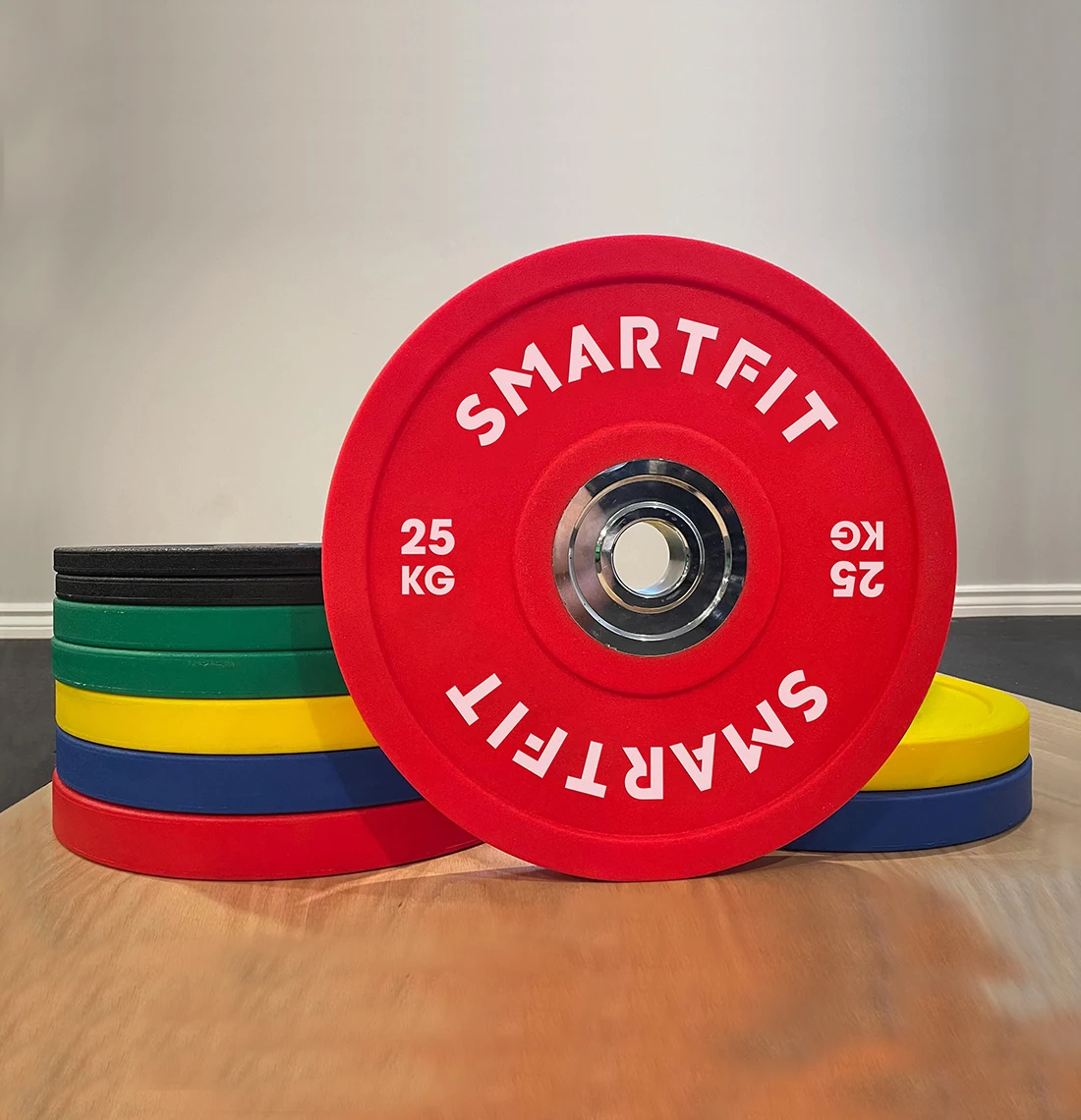 SMARTFIT Wholesale Gym Equipment Urethane Colored Bumper Plates Competition PU Weight Plates