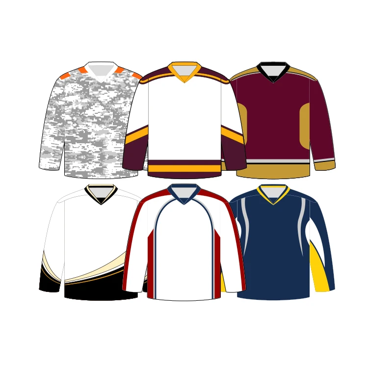 Customizable Unlimited Name and Color Hockey Jersey Team Apparel Sublimation Ice Hockey Uniforms