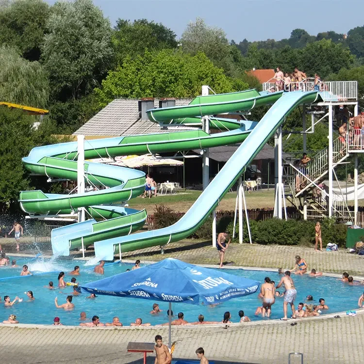 On sale  Large Commercial Water Park Fiberglass Water Slide