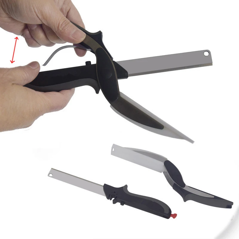 Food Chopper 2-in-1 Multi-Function Meat Scissors Vegetable Cutter with Cutting Board Kitchen Shears