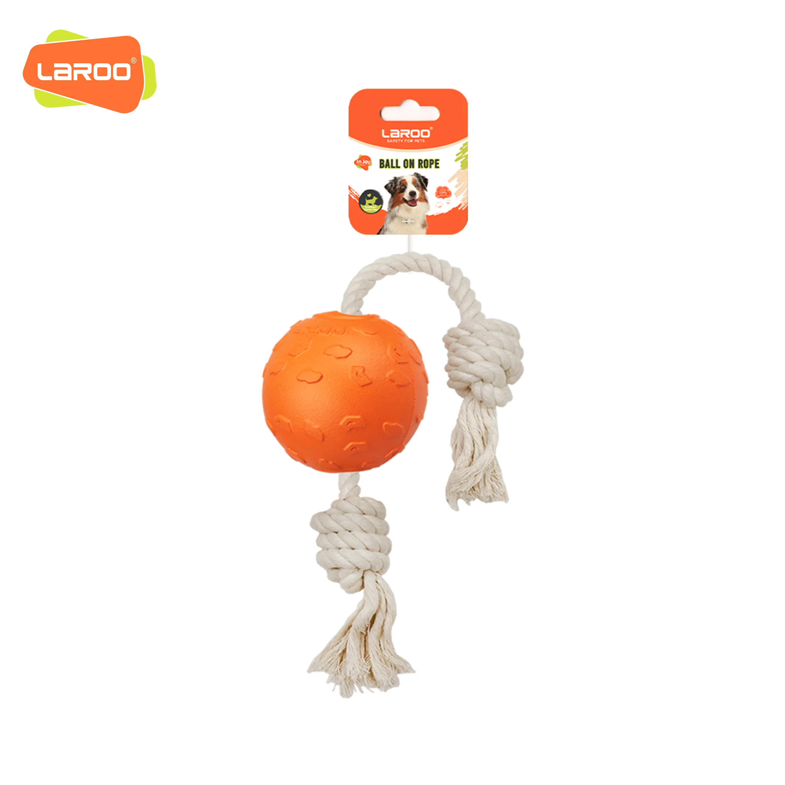 Laroo Dog Chew Ball Floating Foam Chew cotton Rope EVA Ball Pets Dog Toys Dog Toy For Pet Training swimming interactive