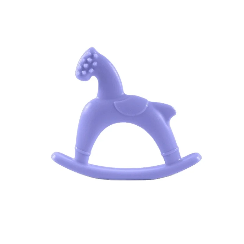 New Arrival Custom Food Grade Soft Animal Silicone Baby Teether Food Grade Rocking Horse Silicone Baby Teether for Kids