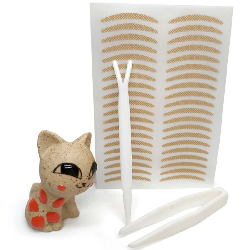 Self-Adhesive Double Eyelid Stickers 120 Pairs Invisible Fiber Lace Double Eyelid Tape