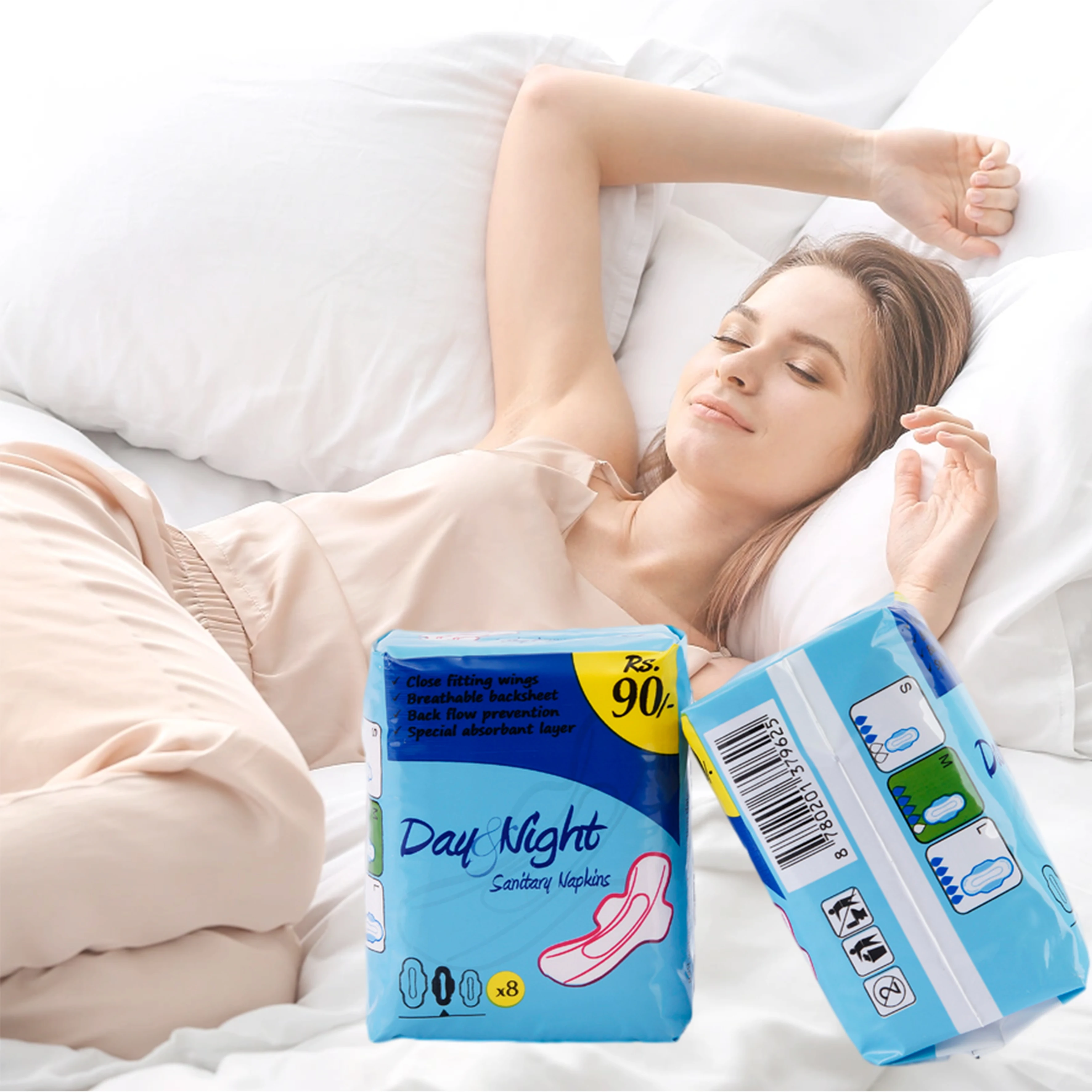 Factory Direct Sales Super Absorption Napkin Sanitary 3D surface Period Pad Disposable Regular Woman Pads For Menstrual
