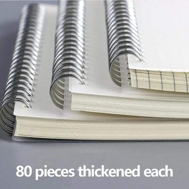 Wholesale Blank horizontal line Grid lattice Paper Journal exercise lined books  Spiral Bound Writing Notebook