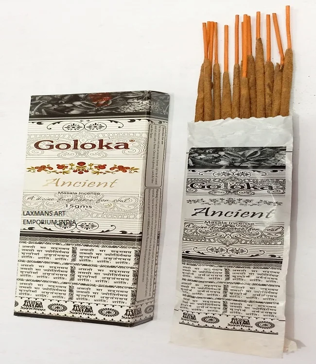 Hot Sale Popular Fragrance Goloka Brand Ancient Masala Hand Rolled Incense Sticks Wholesale