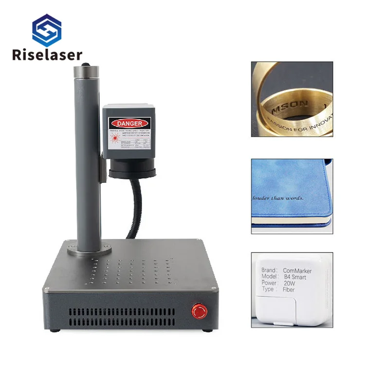 Riselaser High Quality Metal Laser Marking Engraver Machine Portable Fiber Laser Marking Machine Jewelry Ring Gold Silver