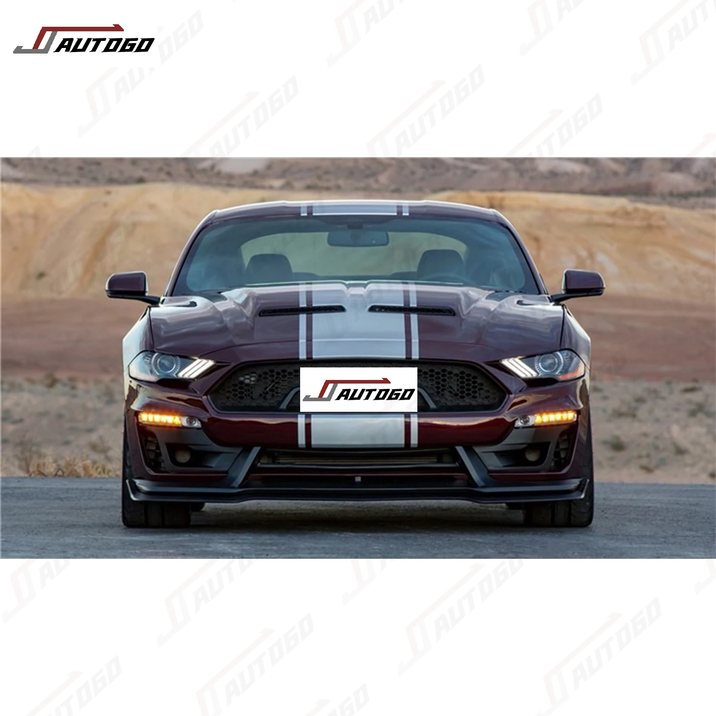 Factory Hot Sale upgrade refit Shelby SuperSnake hood engine cover For Ford Mustang Mach 1 Shelby GT500 5.0L V8 GT Shelby GT350