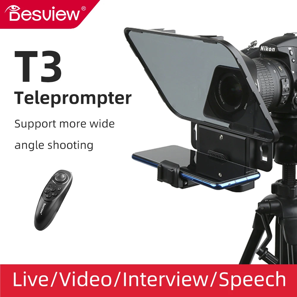 Bestview T3 большой экран профессиональный телесуфлер для интервью хост Anchorman DSLR-камеры iPad