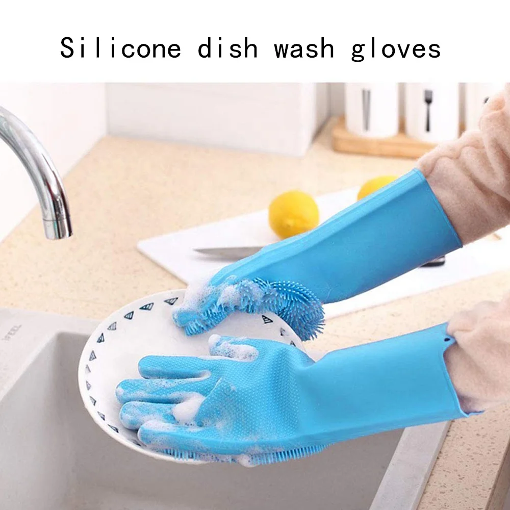 Hot sale eco-friendly silicone gloves with wash scrubber