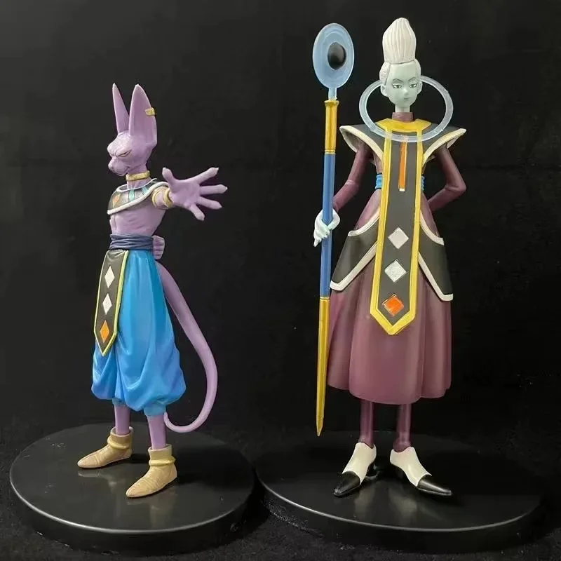 10-17cm Anime Dragon DBZ Character Whis and Beerus Model with base Plastic Crafts for decoration