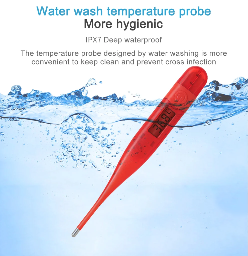 OEM Hospitals Home Waterproof Fever Rectal Armpit Oral Body Rectal Clinical Digital Thermometer