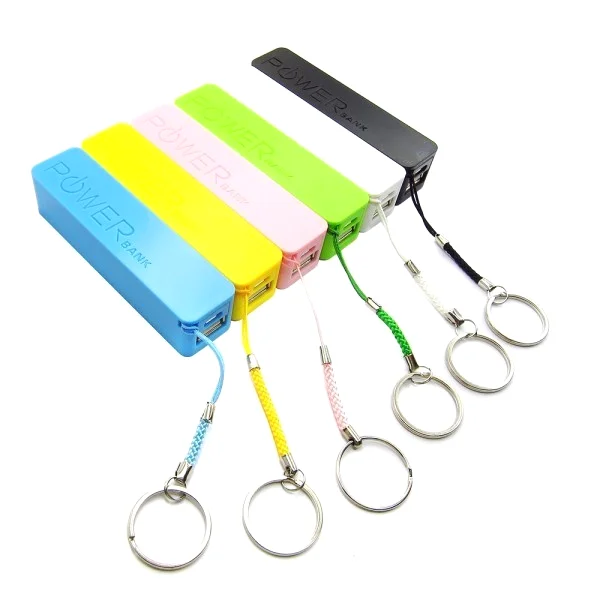 Free Sample Cheap Price Customize Logo 2600mah Portable Charger Ultra Slim Thin Keychain Powerbank Mini Power Bank