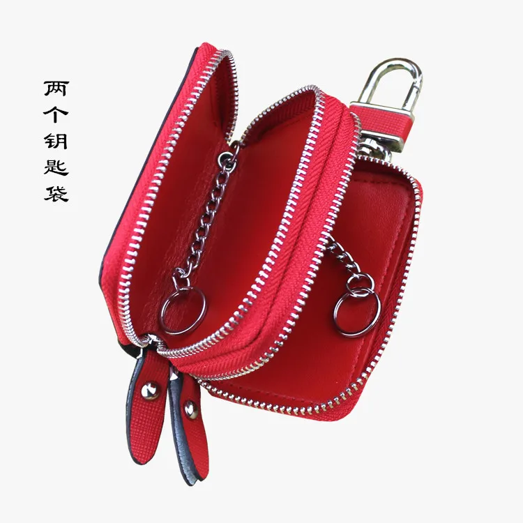 Genuine Leather Saffiano Keybag Bag Car Key Chain Wallets Holder Cover Bag For Bags