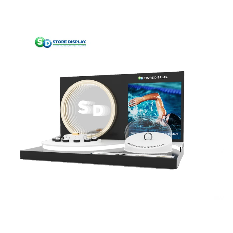products fashion shop plastic display stand retail shop posm display acrylic led mirror infinity light fashion store rack stand
