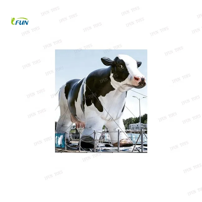 Giant advertising inflatables xxx milka cow mascot/life size totem balloon for Decoration events
