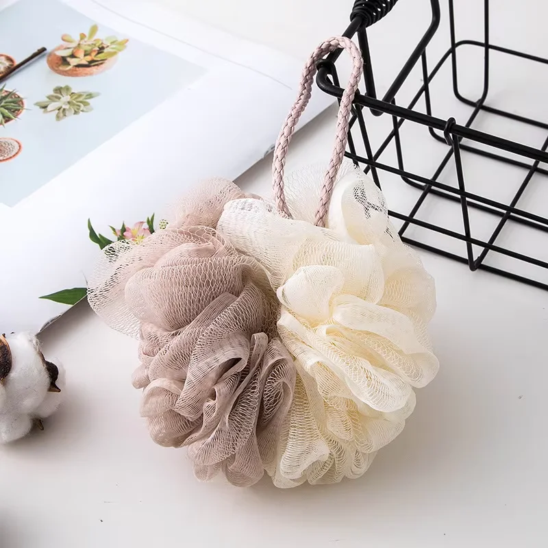50g Colourful Bathing Loofah Pouf Body Exfoliating Bath Sponge Durable Bath Brushes Loofah Eco Friendly