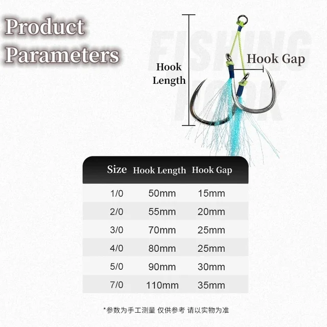 New UV Glow 1/0#-7/0# Steel Wire Assist Hook for Jig Lure Shore Jigging Twin BKK Hook for Shrimp and Squid Fishing