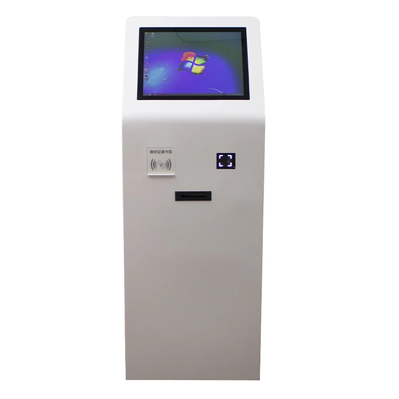 21.5 inch Capacitive Touch Screen Printer Scanner Kiosk Self Service Ordering Payment Floor Standing Checkout kiosk