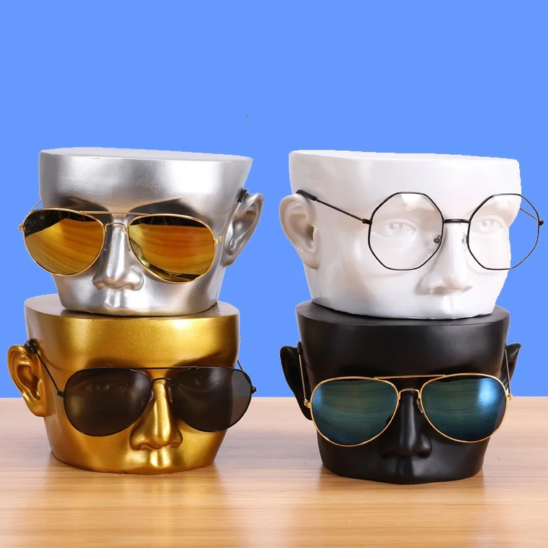 Model head mold glasses rack earphone pendant sunglasses storage display rack jewelry props jewelry rack resin technology