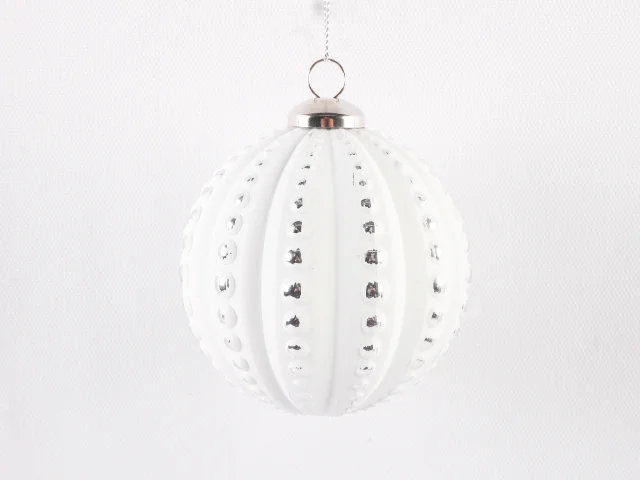 Handmade New Style 8 cm Ceramic Ball Ornament Plastic Christmas Party Decoration with Personalization Features Hanging Home Use