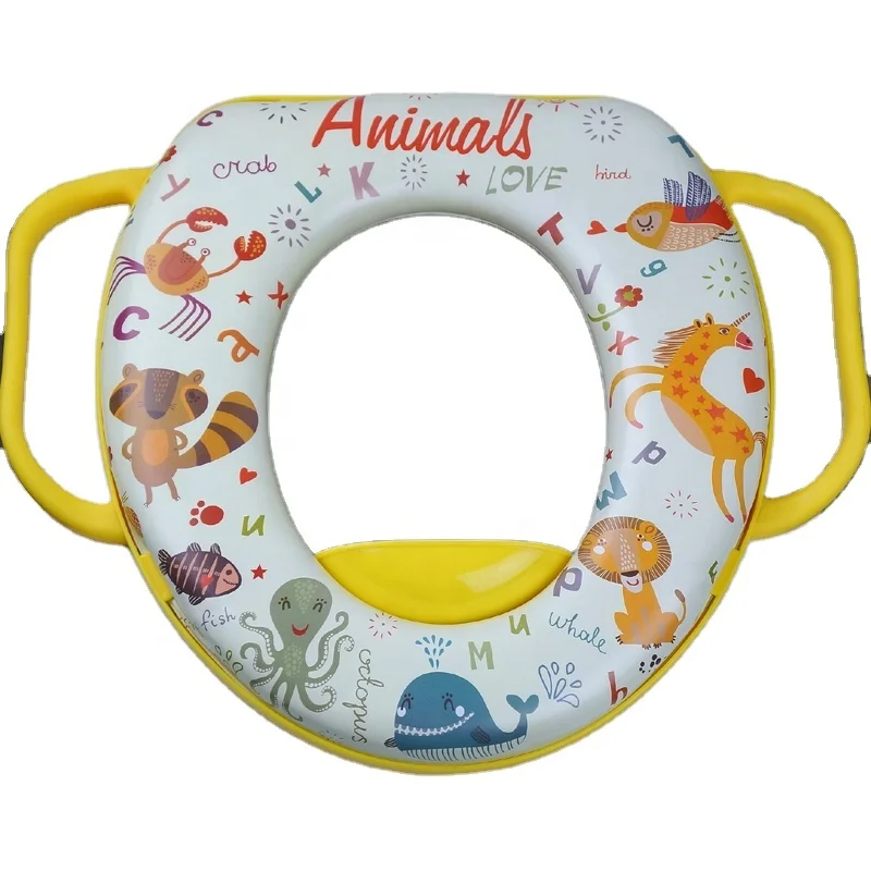 Baby Soft potty seat   pvc printing baby/kids toilet seat soft potty training environmentally friendly materials  potty seat