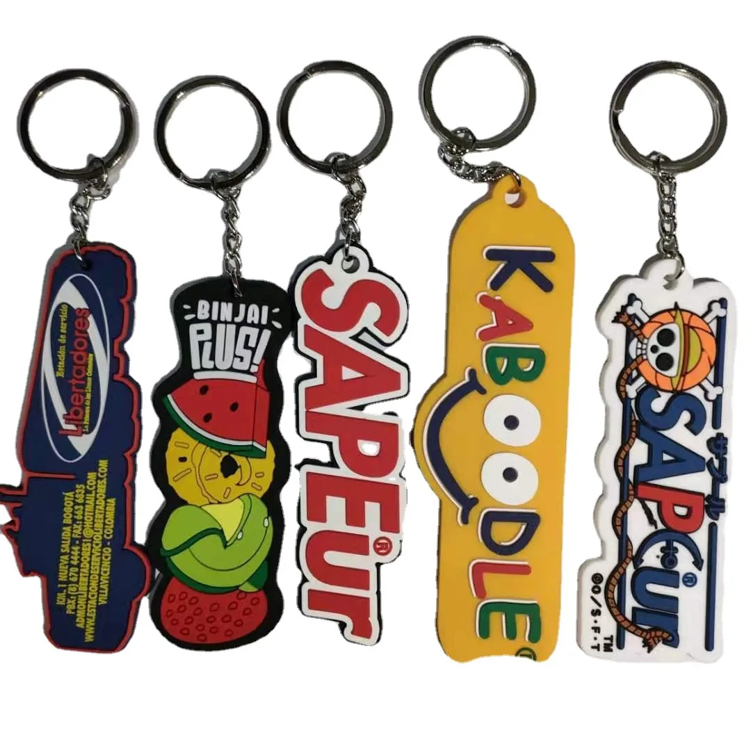 Wholesale Cheap Customizable Keychain Free Design Pvc Keychain 3D Cute Key Holder Promotional Keychain With Logo