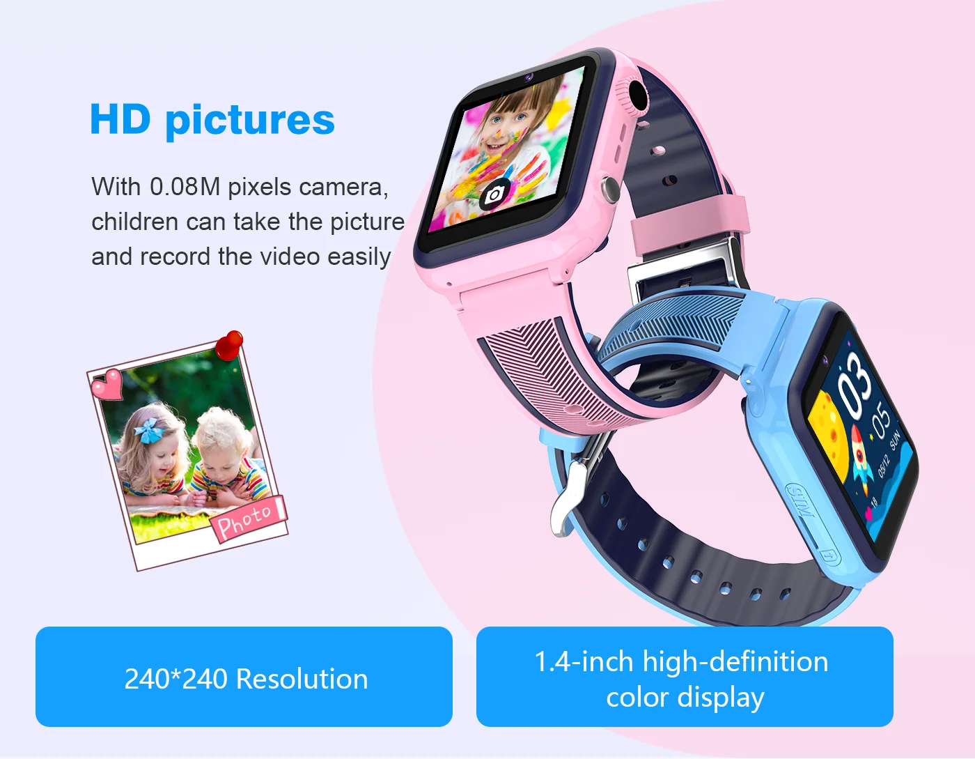 Smart Watch 2023 for Kids with Games Waterproof 4G Wifi SOS Big Battery Kids Smart Watch with GPS and Video Call SIM Card
