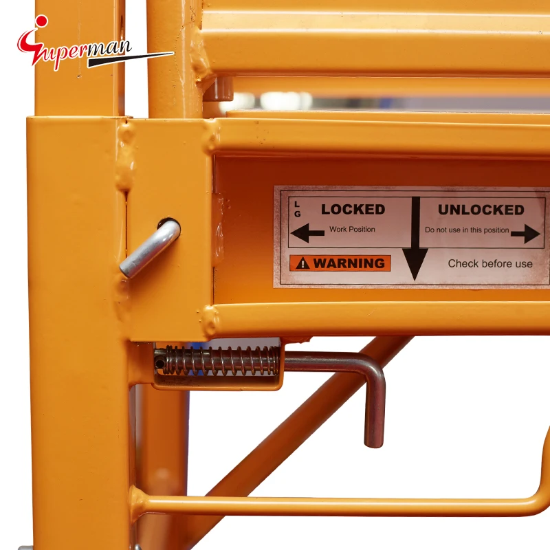 Low MOQ scaffold steel mobile easy with wheels foldable scaffolding set construction scaffold ladder
