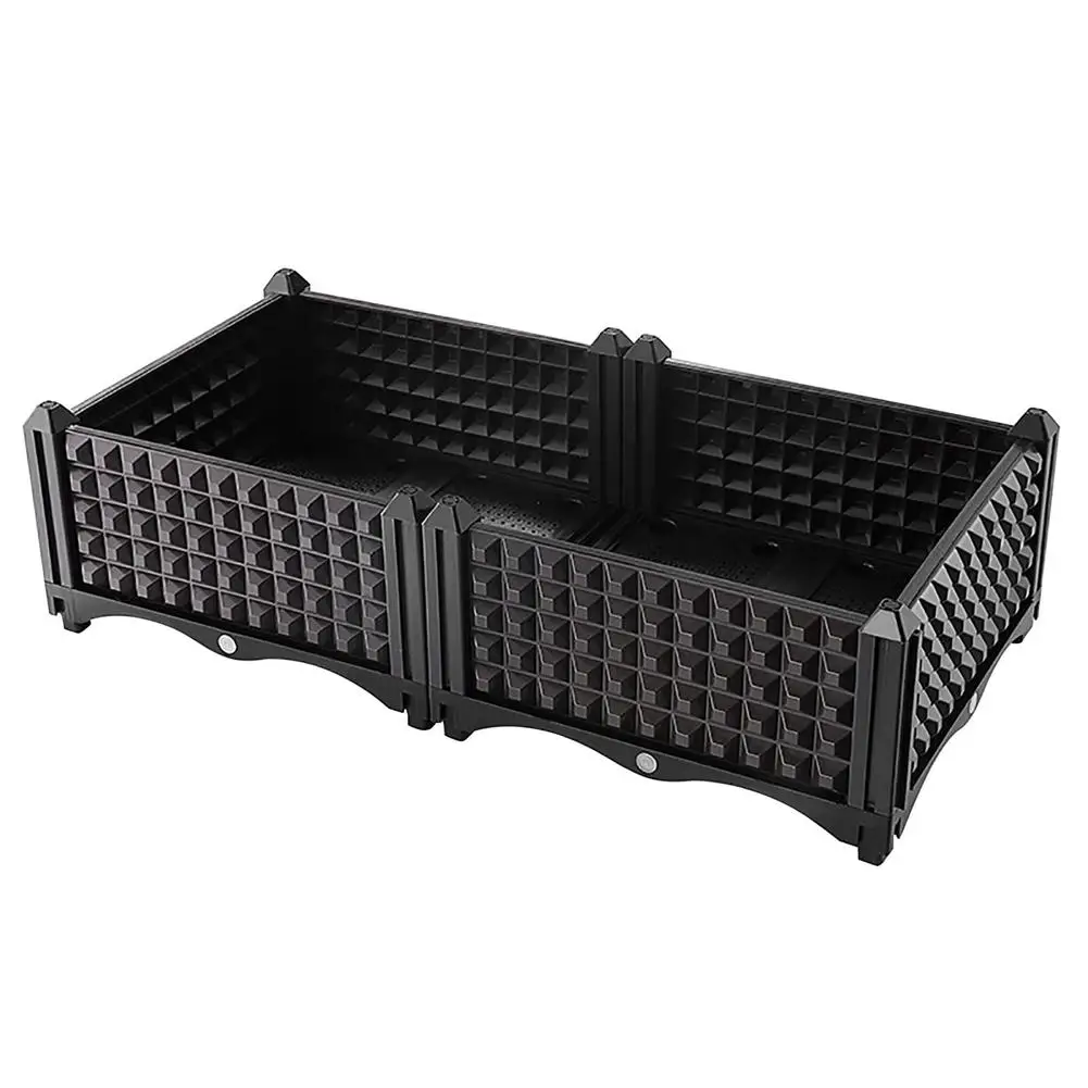 Hand woven high quality plant planting box plastic resin outdoor vegetable planting box