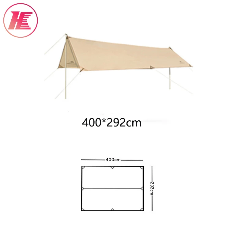 Outdoor Camping Tent Rain Fly Tarp Sun Shade Rain Fly Awning Camping Tarp Beach Tent Sun Shelter