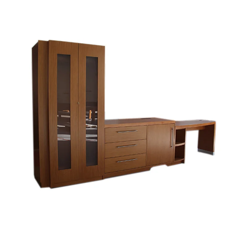 Holiday inn Suites Hotel Furniture Commercial Business Desk TV Panel Wardrobe Luggage Bench Hotel TV Cabinet Set