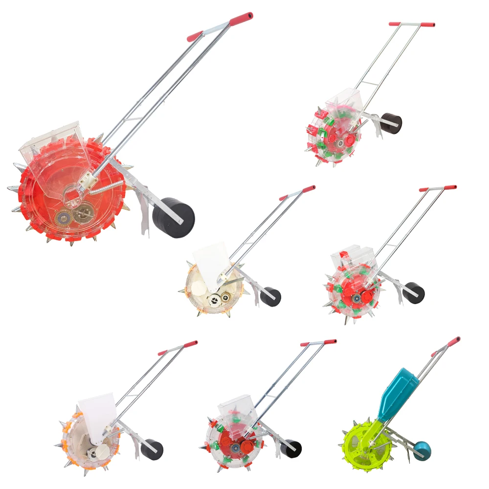 agriculture plant single manual hand pusher machine vegetable maize corn cereal crop hand push seeder