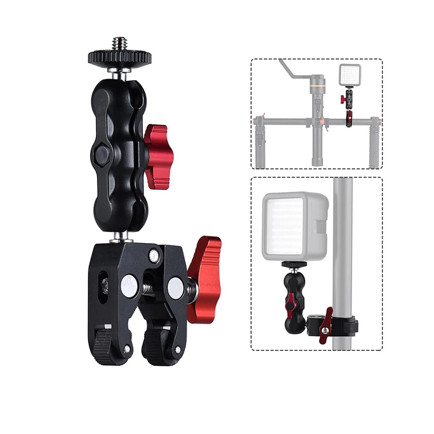 VGEET New Multifunctional Fixable Super Crab Claw Metal Clamp For Camera Accessory