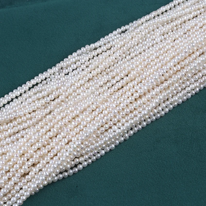 3-3.5mm potato freshwater pearl strands cheap beads wholesale