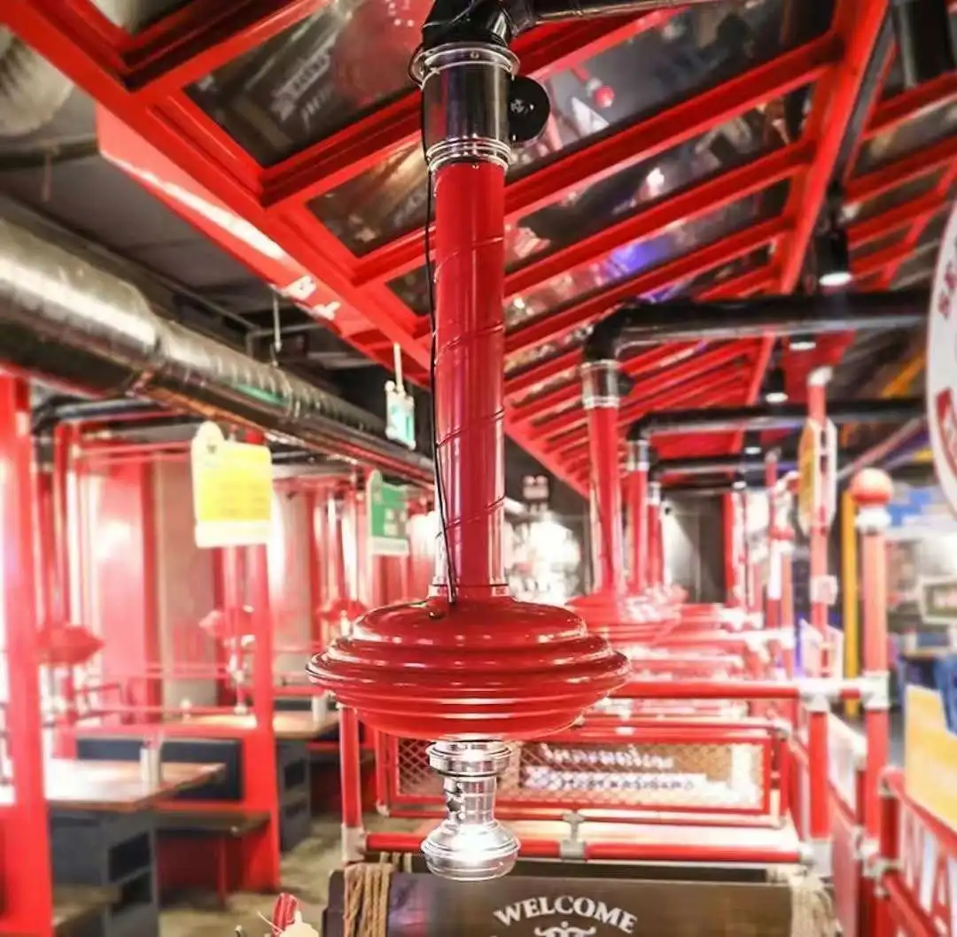 Cenhot Korean Barbecue Exhaust Smoking Pipe Stainless Steel Smoker Tube BBQ Smoke Pipe Restaurant Smokeless Equipment