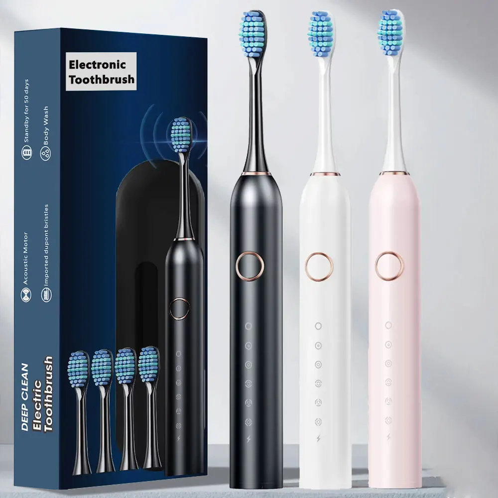Powerful Ultrasonic Sonic Electric Toothbrush USB Charge Rechargeable Tooth Brushes Washable Electronic Whitening Teeth Brush