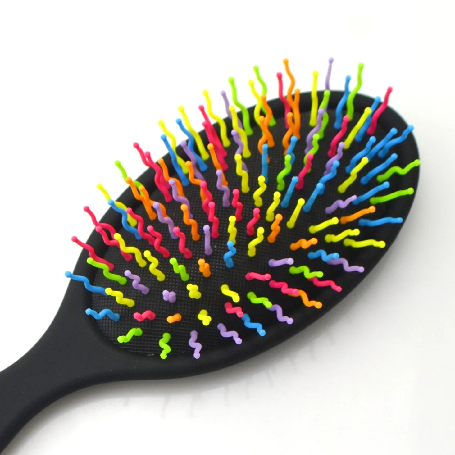 Plastic Straightener Massage Comb Brush Antistatic Hairbrush with Handle Natural Rubber Paddle hairbrush