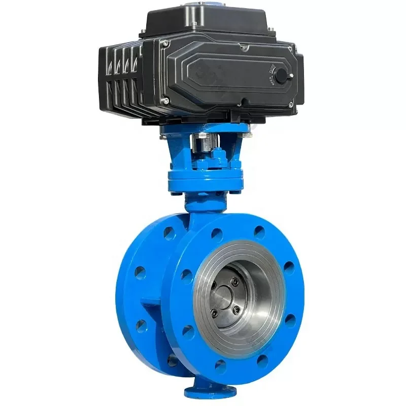 carbon steel  dn200  ANSI150LBS  electric actuator double flange  triple offset butterfly valve