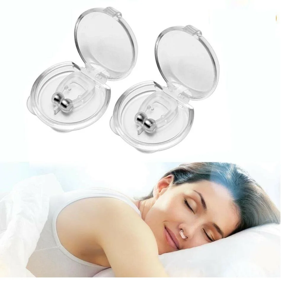 Health Care Silicone Magnetic Nose Clip Sleep Tray Sleeping Aid Apnea Guard Night Device with Case Anti Snore Stop Snoring